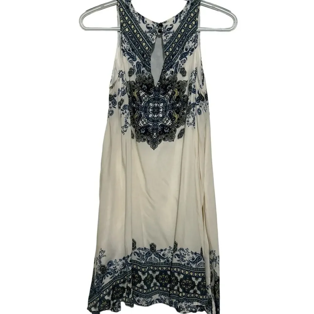 Skylar + Jade Junior's Sleeveless Flowy Summer Dress Blue‎ Yellow White Size XS